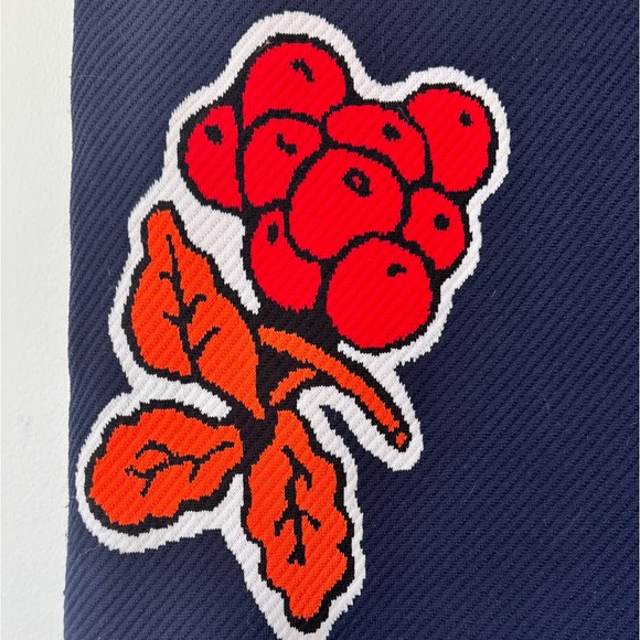 🍓Victoria Beckham, fruit pattern shift dress, s/s 17 in navy - Picture 8 of 14